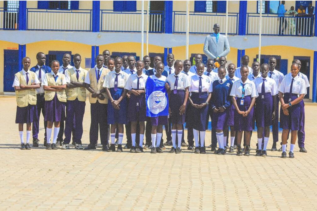 Students on the Venus Star campus grounds